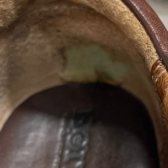 Born Brown Leather Loafers with Textured Finish - Picture 2 of 9